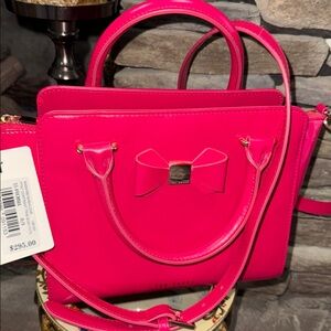 Ted Baker Fuchsia Bow Accent Satchel